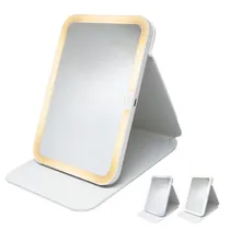 Espejo para Maquillaje Sate A-M17 Blanco Con Luz Recargable