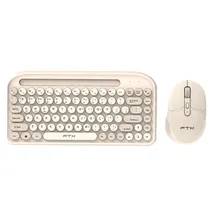 Teclado Wireless FTX FTXGK01 Bluetooth (Español) + Mouse - Dourado