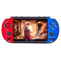 Console Portátil MP5 X7 Tela 4.3" 10.000 Jogos - Azul Vermelho