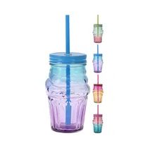 Vaso de Vidrio Con Pajita KPM 037171 475ML Surtido