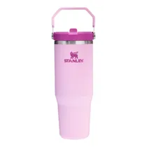 Copo Térmico Stanley The Iceflow Flip Straw Tumbler 10-12043-278 - 887ML - com Bico - Cherry Blossom