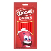 Bala de Gelatina Docile Canudinho Morango 70G