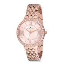 Relogio Analogico Feminino Daniel Klein DK12081-1 Premium Ladies / Pulseira de Aço Inoxidável - Rose Gold