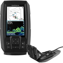 Sonar para Pesca Garmin Striker Vivid 4CV + Transdutor 010-02550 de 4.3" com GPS - Preto