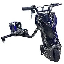 Triciclo Elétrico Hye TR02 / Bluetooth / Speaker / LED / 8.5" - Black White Lightning