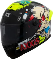 Capacete para Moto Axxis Hummer B Baby Bang A3 - Tamanho M (57-58) - Gloss Flour Yellow