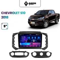 Marco Adaptador / Frame / Moldura I-Kit 9* Chevrolet S10 2018+ Ar Analogico - Ar Digital ( Canbus )