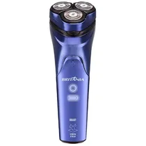 Barbeador Britânia BBA07 Recarregável - Preto/Azul