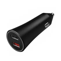 Carregador de Celular para Carro USB Xiaomi Mi 37W Dual-Port Car Charger CC06ZM 2 Saídas - Preto