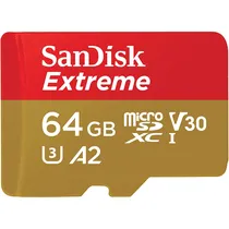 Cartão de Memória Sandisk Extreme SDSQXAH-064G - 64GB - Micro SD com Adaptador - 170MB/s