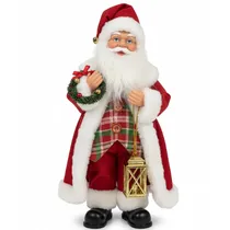 Enfeite de Natal Papai Noel JT25-ZST025 com Lanterna e Música 35CM