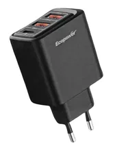 Carregador Ecopower EP-7042 USB-C/USB-A 10W - Preto