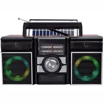 Rádio Portátil Megastar RX1000BTN com SD/USB/Bluetooth - Marrom/Preto