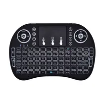 Mini Teclado Satellite AK-724G - para TV/Notebook/Console - RGB - Controle Universal - Recarregável - Preto
