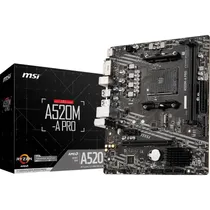 MSI Placa Madre AM4 A520M-A Pro Undefined DDR4/VGA/M.2 Undefined