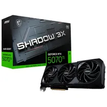 Placa de Vídeo MSI Geforce RTX5070TI Shadow 3X Oc, 16GB GDDR7, 256BITS, 1X HDMI 3X Displayport, 912-V531-465 GDDR7, Preto