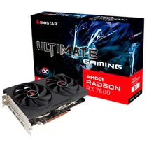 Placa de Vídeo Biostar AMD Radeon RX7600 Ultimate Gaming Oc, 8GB GDDR6, 128BITS, 1X HDMI 3X Displayport, VA76S6RM81-Rbar A-BS2/Hmdi, Preto