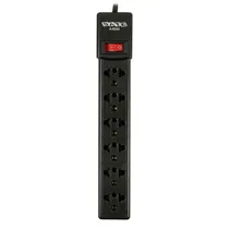 Filtro de Linha Satellite A-R055 - 6 Tomadas - 5 Metros - Preto