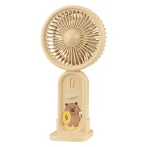 Mini Ventilador Portátil Mini Fan YM-88201 - 2W - Recarregável - Café Capivara