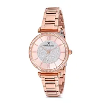 Relogio Analogico Feminino Daniel Klein DK12042-2 Premium Ladies / Pulseira de Aço Inoxidável - Rose Gold