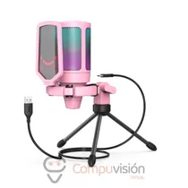 Fifine Micrófono A6V RGB c/Tripe Pink