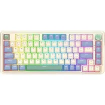 Redragon Teclado Wireless Ucal Pro K673CPG-RGB-Pro Mechan Eng Crema