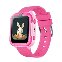 Relogio Smartwatch Inteligente para Crianças Blulory U88 Kids / 4G / Sim-Card / Sos Alarma / Chamada de Video / GPS / Microfone / Camera / 8MB + 16MB / 1.5" / 7 Juegos Incluidos + Pulseira Adicional - Rosa