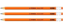 Lapis Grafite Stabilo Swano 4907 (3 Unidades) - Laranja
