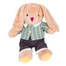 Pelúcia Coelho com Terno Verde 30CM