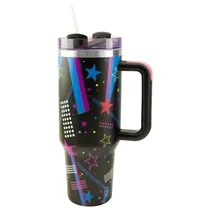 Copo Térmico Quencher H.2 Tumble A-188 - 1200ML - com Canudo - Preto Estrela