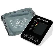 Aparelho de Pressão Digital para Braço Megastar HT563 Tela LCD - Branco/Preto