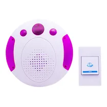 Campainha Sem Fio Doorbell DRSCKN HM:2280 / A Pilha - Branco/Roxo