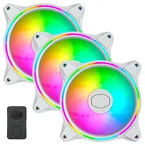 Cooler Master Cooler Gab Masterfan MF120 Halo 3IN1 4 Pinos PWM - 3 Pinos RGB White