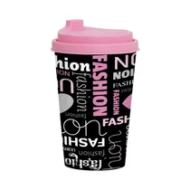Vaso de Café Herevin Fashion 161912-006 340ML Negro - Rosa