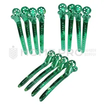 Clips Lmpro 3D Paint Cor Verde 84390, 12 Unid.