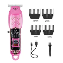 Aparador de Cabelo Hair Clipper GYT-999 / 5V / 500MA / com Acessorios / Recarregavel - Rosa