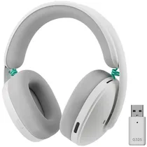 Headset Gaming Sem Fio Logitech G325 com USB para PC/PS5/Nintendo Switch - Branco/Cinza