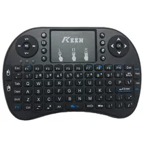 Mini Teclado Sem Fio Keen TK10 Controle Universal Air Mouse Touchpad para Smart TV USB - Preto