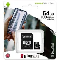 Cartao SD 64GB Kingston Canvas Select Plus C10