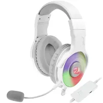 Headset Gaming Redragon Pandora H350W-RGB 7.1 com USB para PC – Blanco