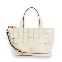 Bolso de Mano Femenino Guess Bordizzo Cream