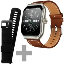 Relógio Black Shark GT3 BS-GT3 com Bluetooth - Prata/Marrom + Pulseira