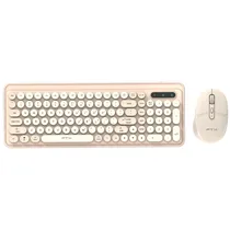 Teclado FTX Wireless/Bluetooth + Mouse FTXGK02 Português - Dourado