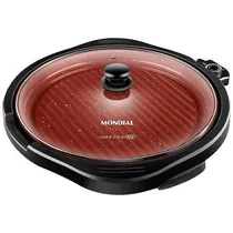 Grill Eléctrico Mondial Ceramic G-03-RC 220V – Rojo/Negro