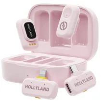 Microfone Sem Fio Hollyland Lark A1 Combo - USB-C/Lightning - Recarregável - Pink