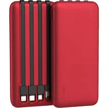 Carregador Portátil G-Tide P1 - 10000MAH - USB/USB-C/Micro USB - Vermelho