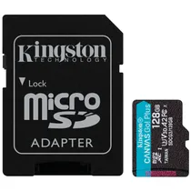 Cartão de Memória Micro SDCG4/SDXC Kingston Canvas Go Plus SDXC 128GB 200 MB/s Classe 10 - SDCG4/SDXC