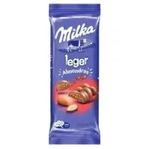 Milka Chocolate Leger Almendra - 110GR Rojo