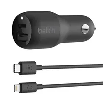 Carregador de Carro USB-C Belkin CCB003BT04BK + Cabo USB-C - Preto