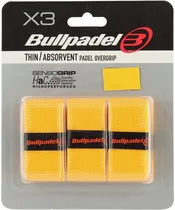 Overgrip Bullpadel Thin Absorvent para Raquete - Amarelo (3 Unidades)